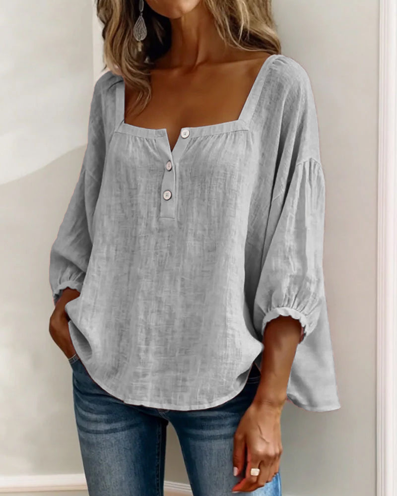Rosaline | Soft Square Neck Blouse