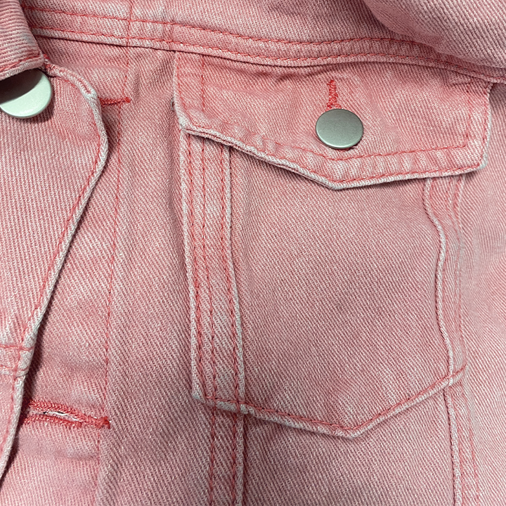 Men's Vintage Washed Lapel Multi Pocket Denim Jacket