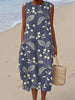 Stella | Vintage Floral Sleeveless Midi Dress