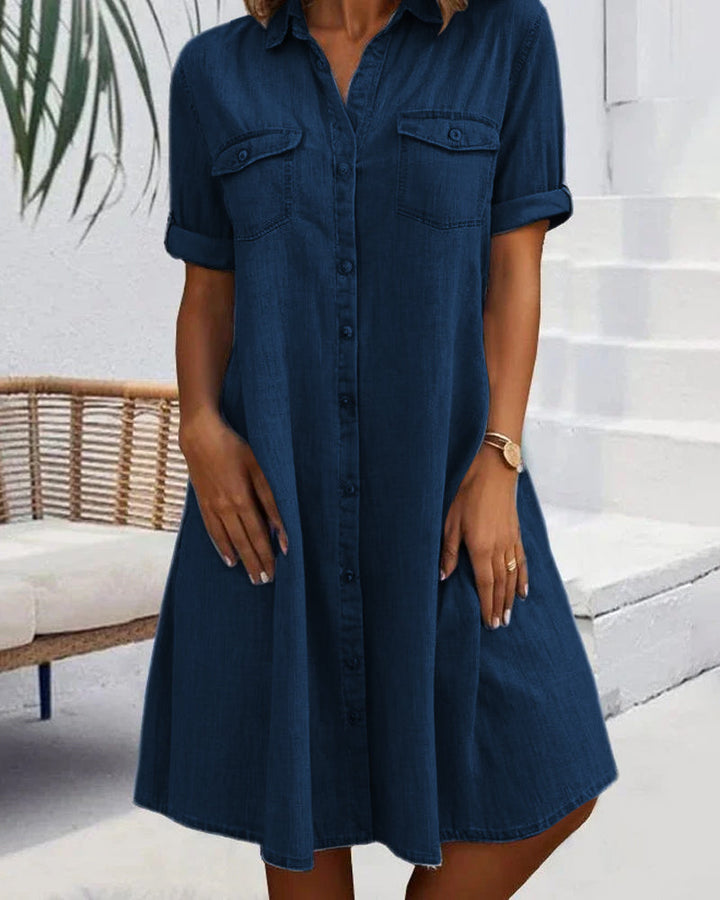 Harper  | Soft Denim Shirt Dress