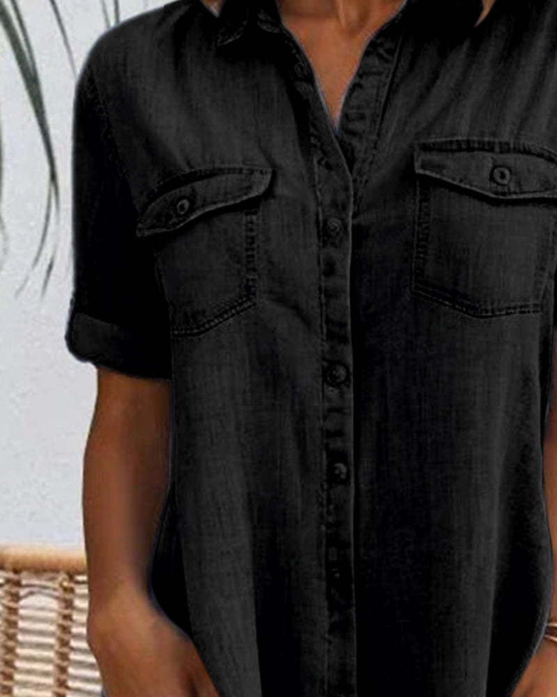 Harper  | Soft Denim Shirt Dress