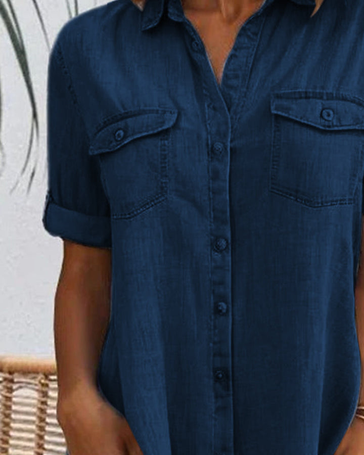 Harper  | Soft Denim Shirt Dress