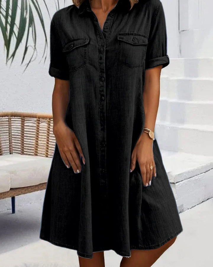 Harper  | Soft Denim Shirt Dress