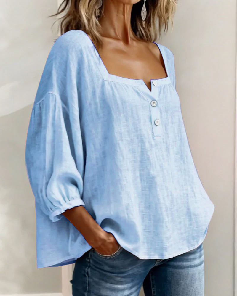 Rosaline | Soft Square Neck Blouse