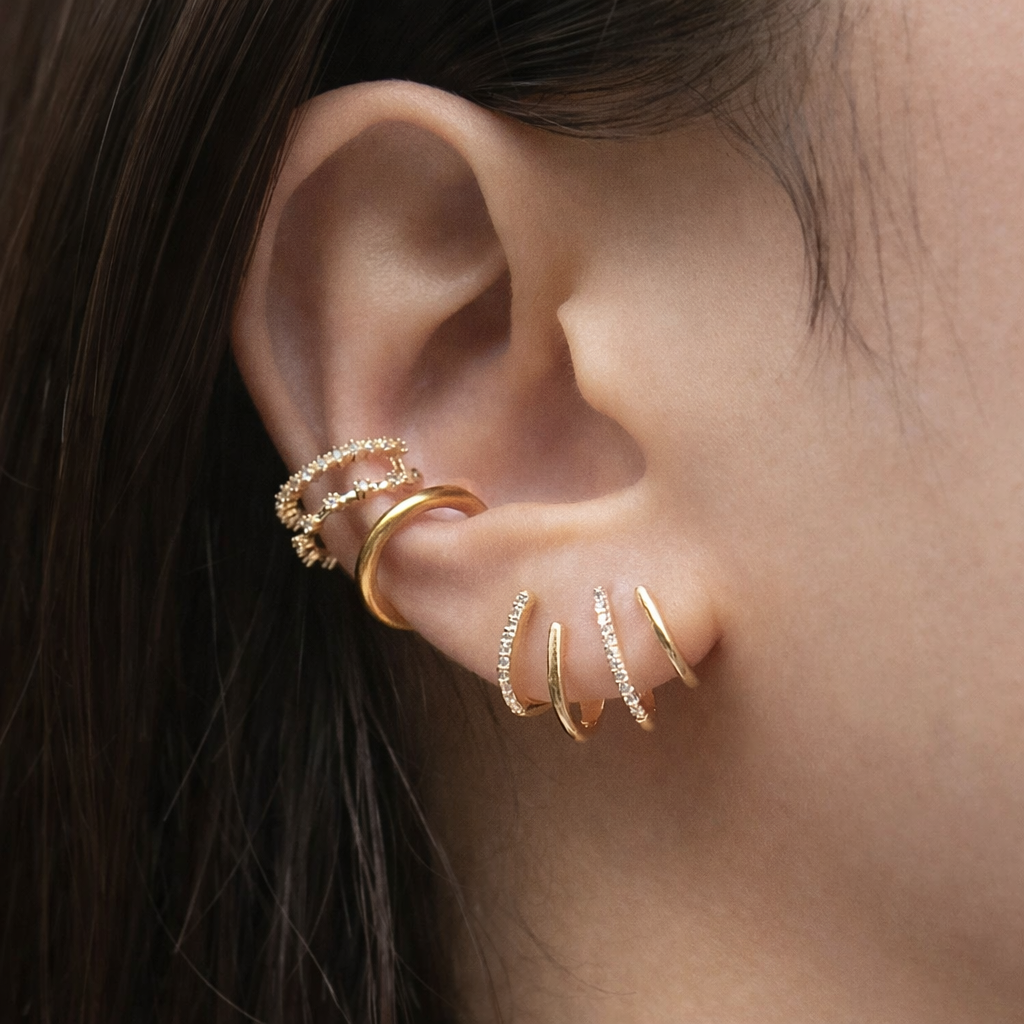 Evelyn – Gold-Plated Spiral Earrings