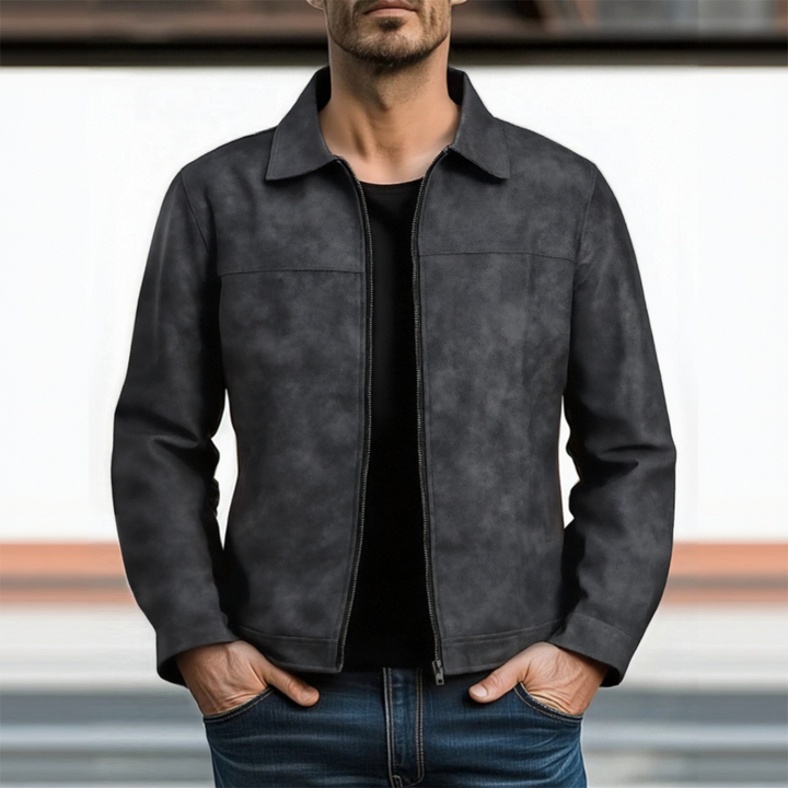 Men's Zipper Leather Jacket