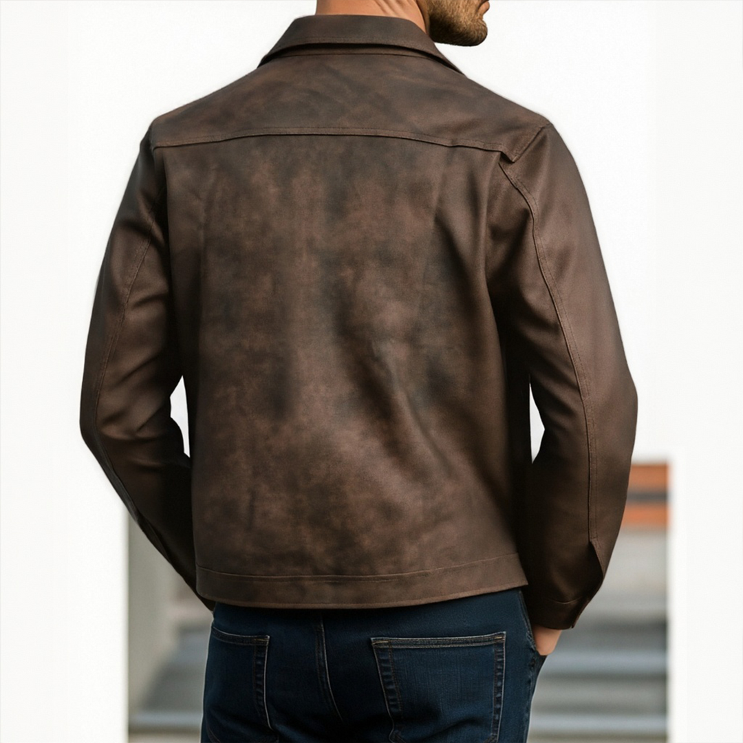 Men's Zipper Leather Jacket
