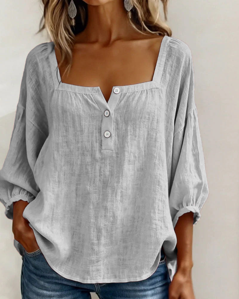 Rosaline | Soft Square Neck Blouse