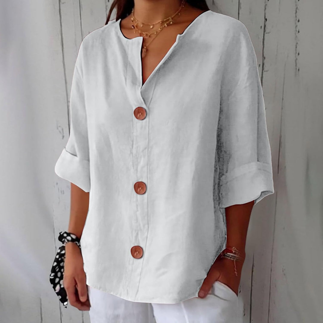 Adeline | Linen Summer Blouse