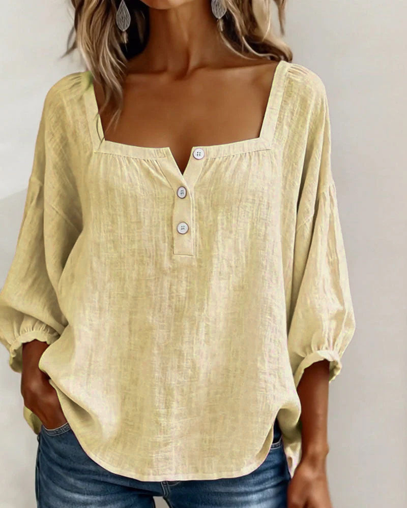 Rosaline | Soft Square Neck Blouse