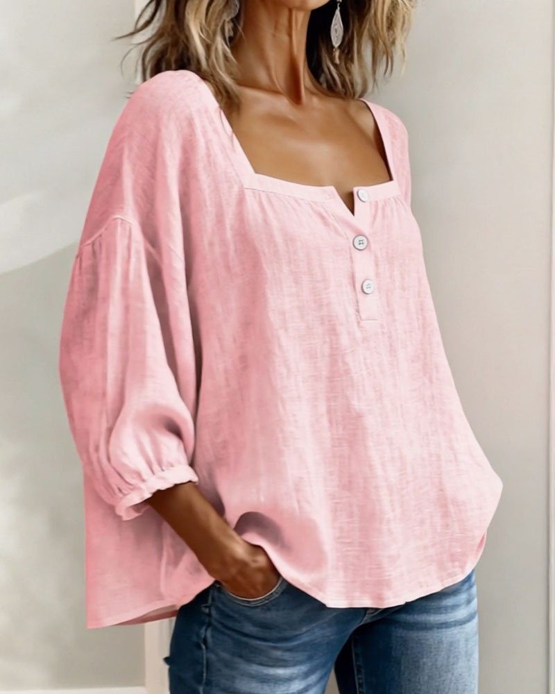 Rosaline | Soft Square Neck Blouse