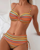 Striped Print Two-Piece Swimsuit