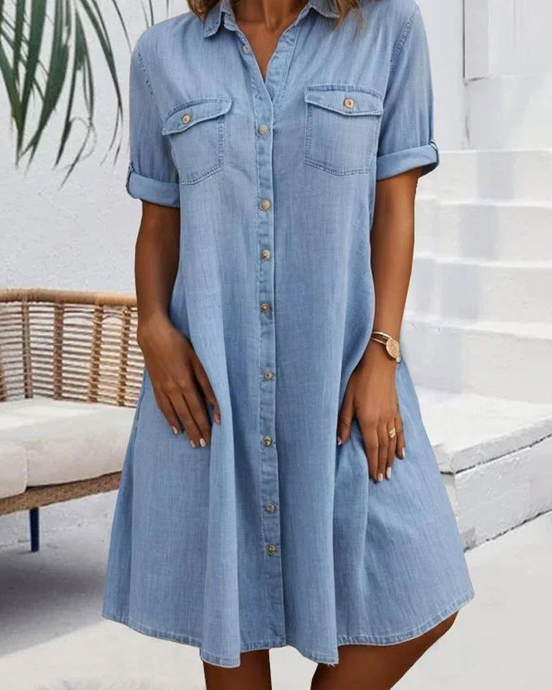 Harper  | Soft Denim Shirt Dress
