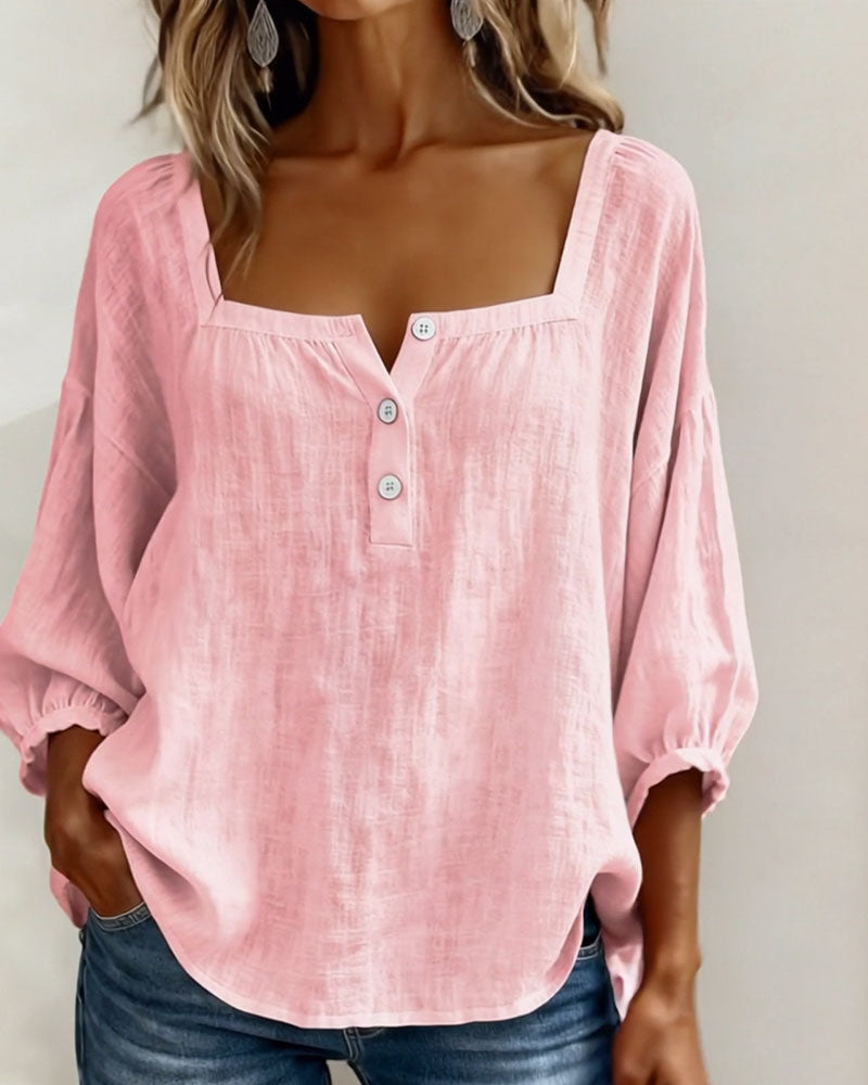 Rosaline | Soft Square Neck Blouse