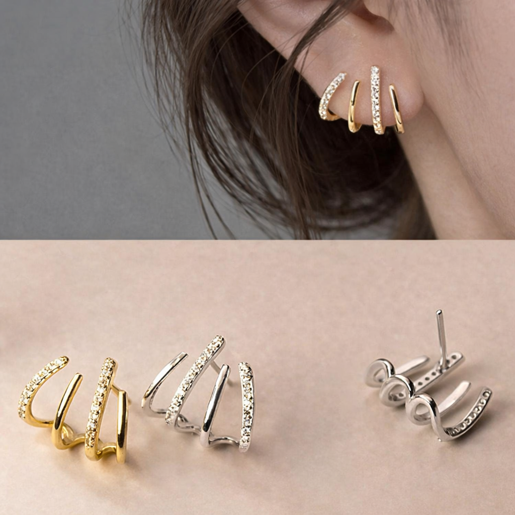 Evelyn – Gold-Plated Spiral Earrings