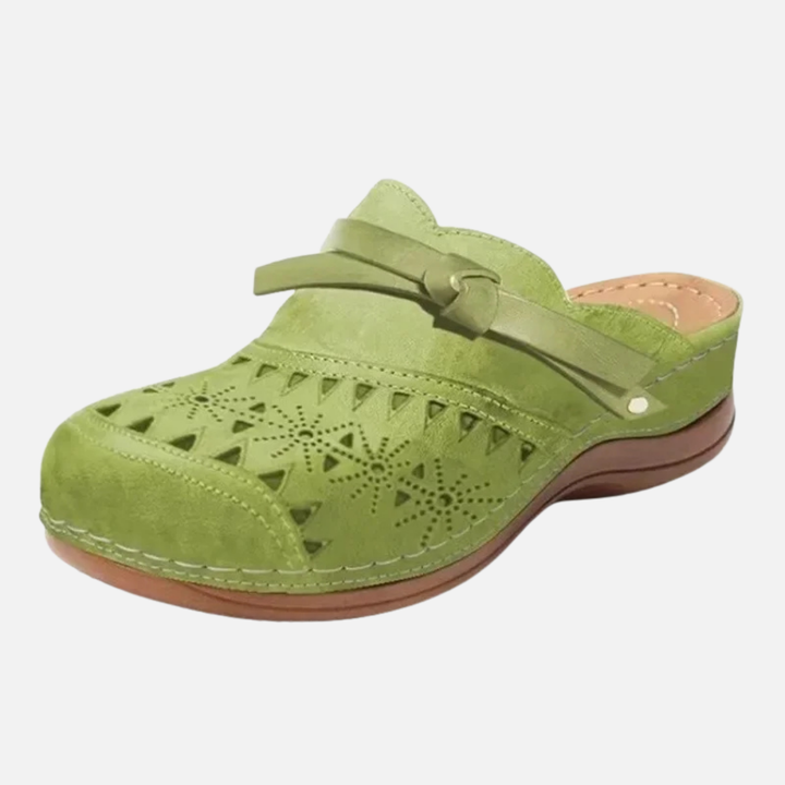 Elaris | Comfort Bow Slip-On Mules