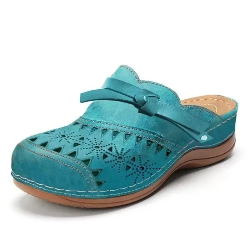 Elaris | Comfort Bow Slip-On Mules