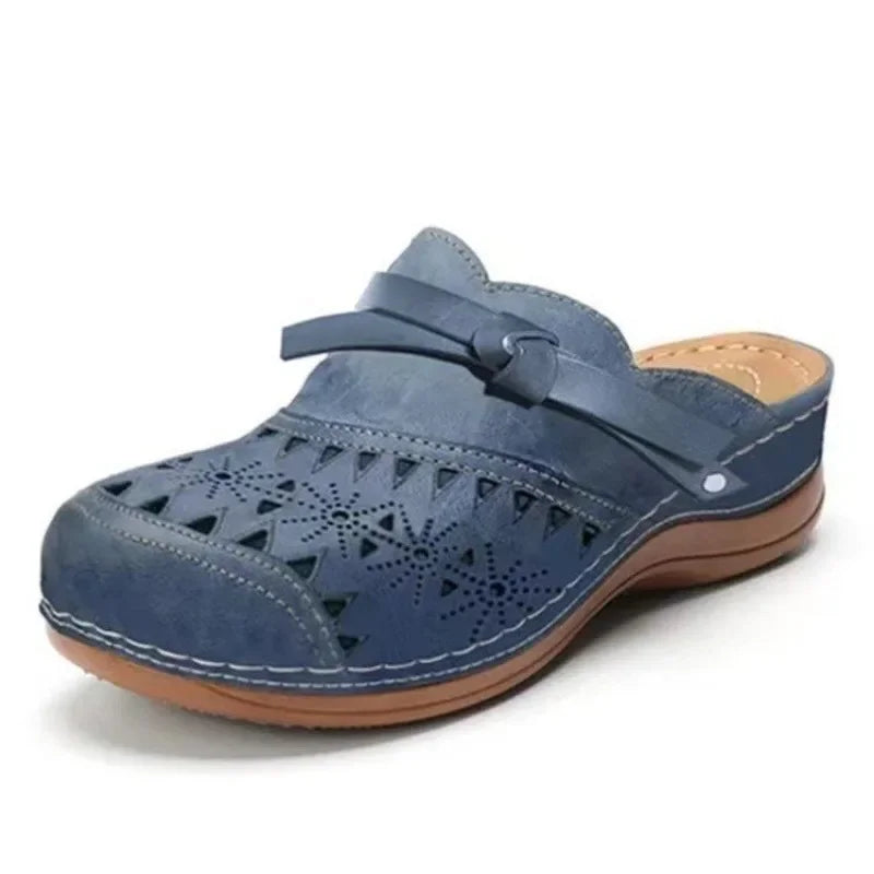 Elaris | Comfort Bow Slip-On Mules