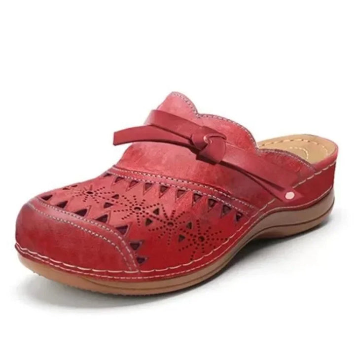 Elaris | Comfort Bow Slip-On Mules