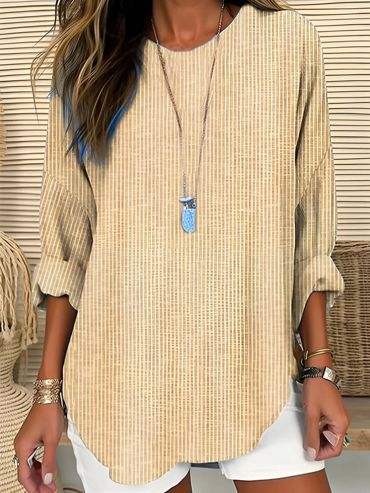 Vivienne | Striped Linen Blouse
