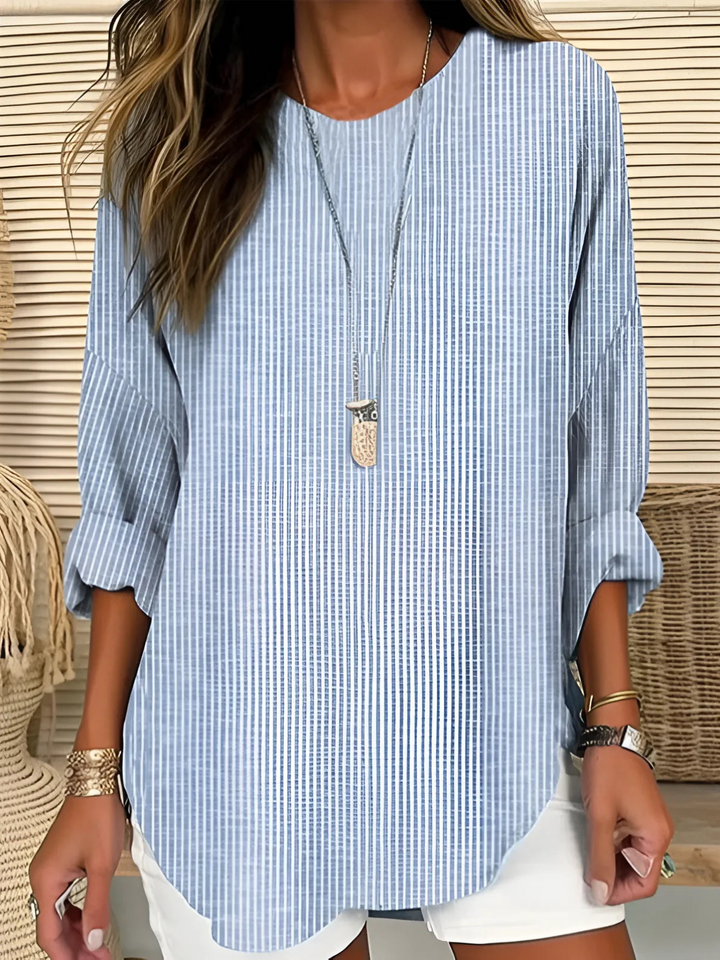 Vivienne | Striped Linen Blouse