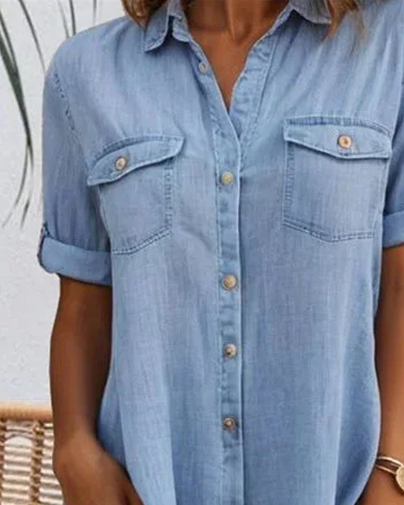 Harper  | Soft Denim Shirt Dress