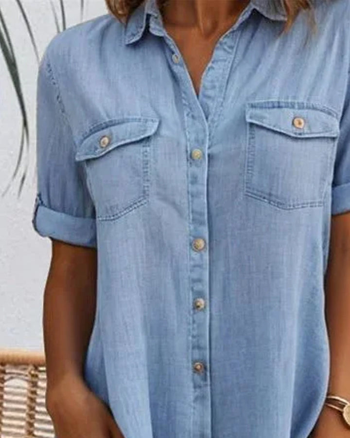 Harper  | Soft Denim Shirt Dress
