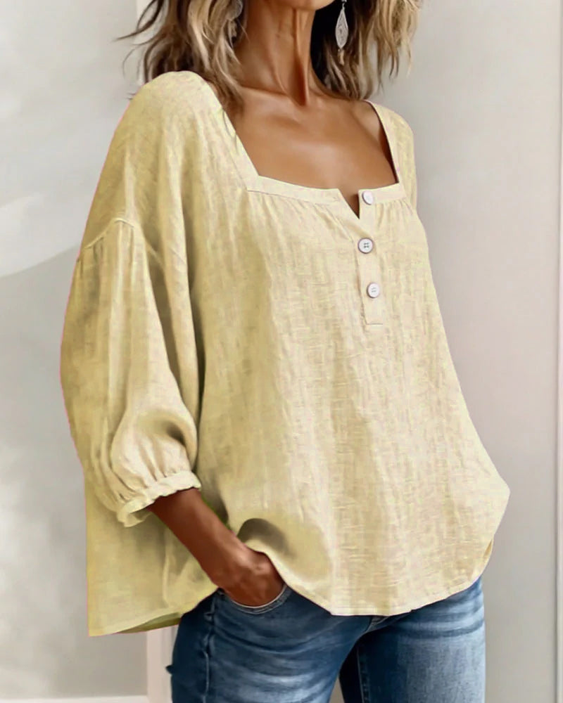 Rosaline | Soft Square Neck Blouse