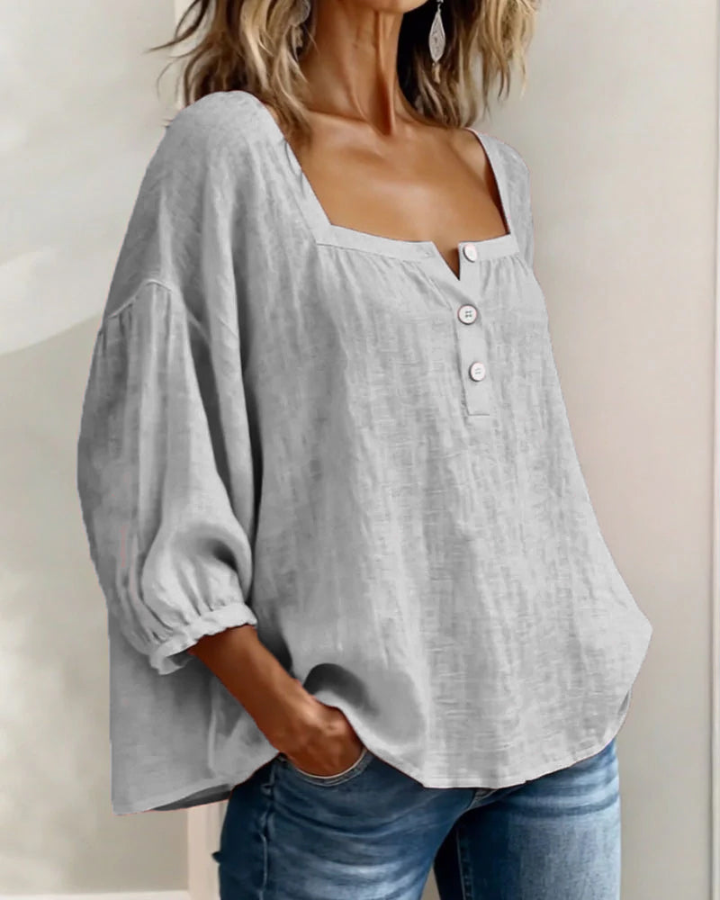Rosaline | Soft Square Neck Blouse