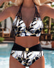 Vintage-Inspired Printed Two-Piece Bikini