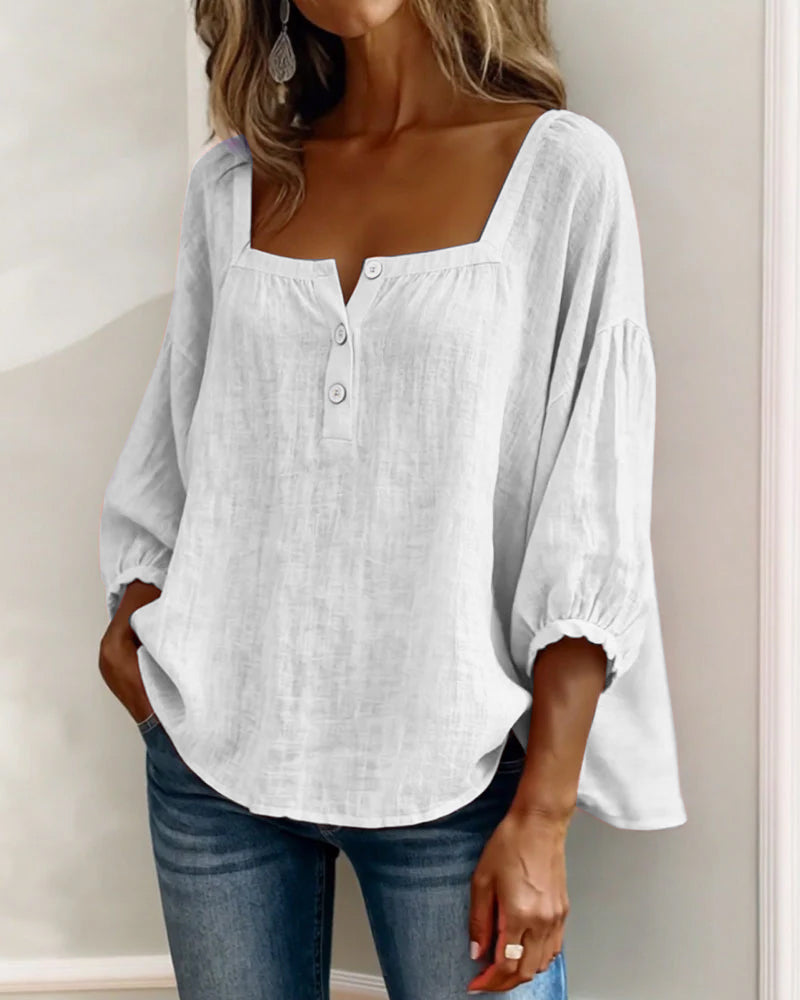 Rosaline | Soft Square Neck Blouse