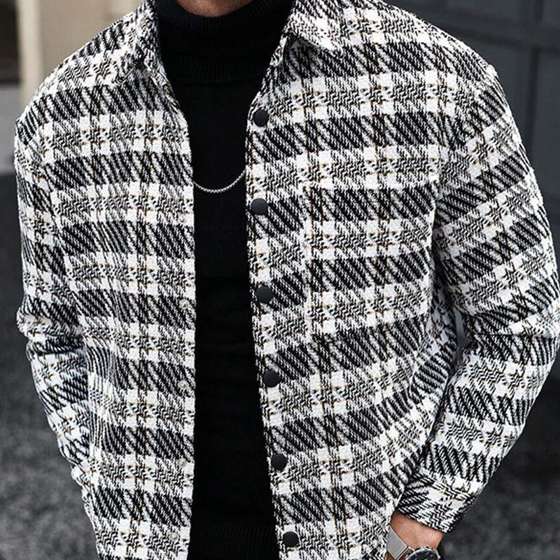 Men's Blended Lapel Single-Breasted Jacket