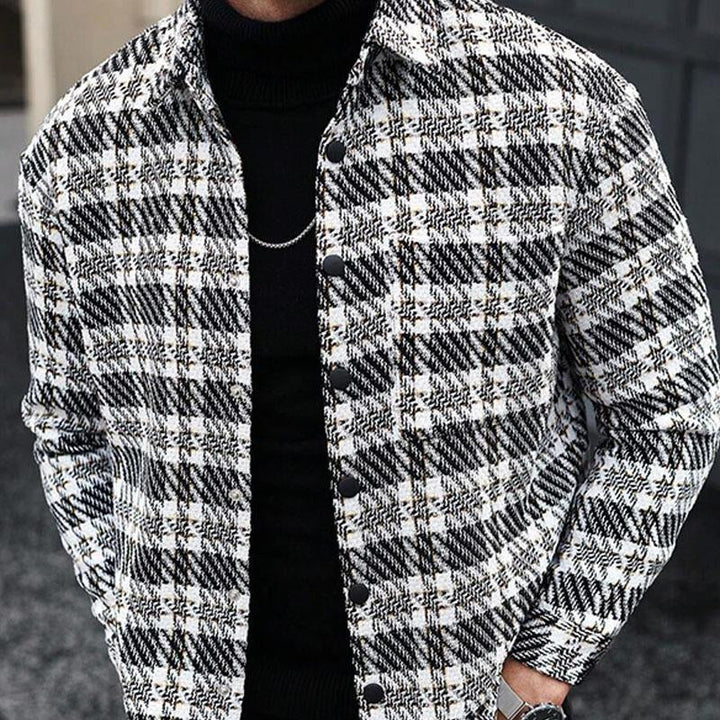 Men's Blended Lapel Single-Breasted Jacket