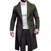 Men's Double-breasted Solid Colour Mid-length Coat